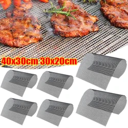 Barbecue Mesh Mat Replacement Non-stick Grilling Net Reusable Heat Resistance BBQ Grill Kitchen Cooking Smoker Accessories Tools