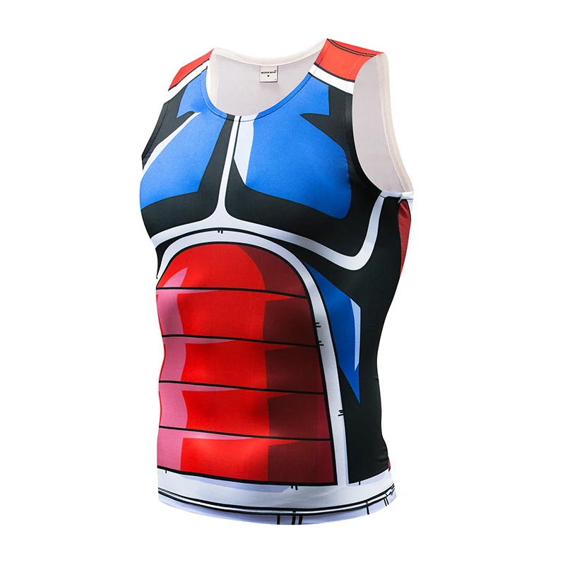 Begita 3D Printed Sleeveless Tshirts Men Compression Shirt Cosplay Costume Quick Dry Fitness Sports Clothes Short Sleeve Tops