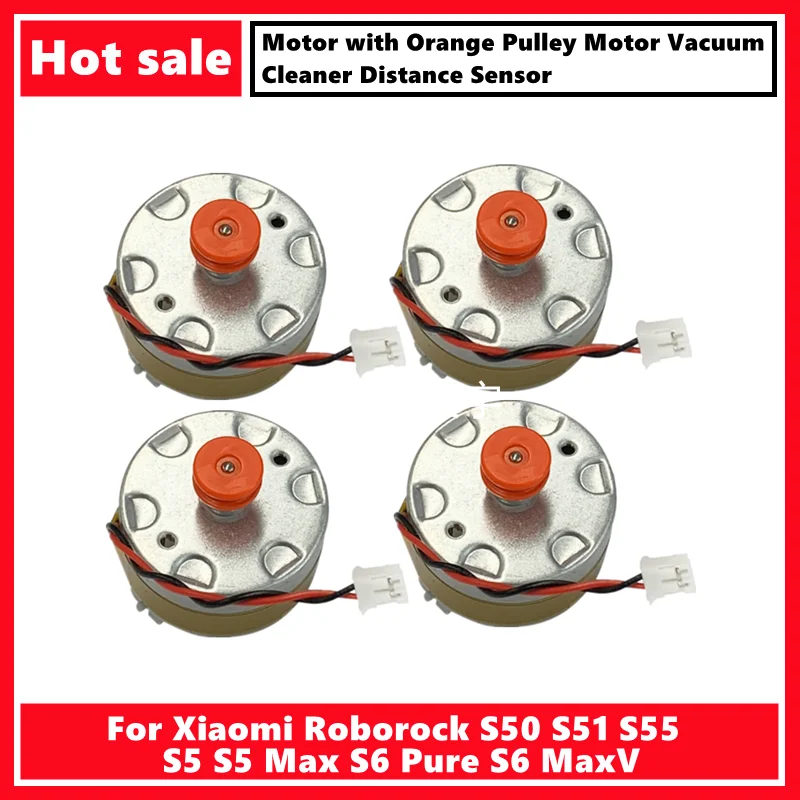 Motor for Xiaomi Roborock S50 S51 S55 S5 S5 Max S6 Pure S6 MaxV with Orange Pulley Motor Vacuum Cleaner Distance Sensor