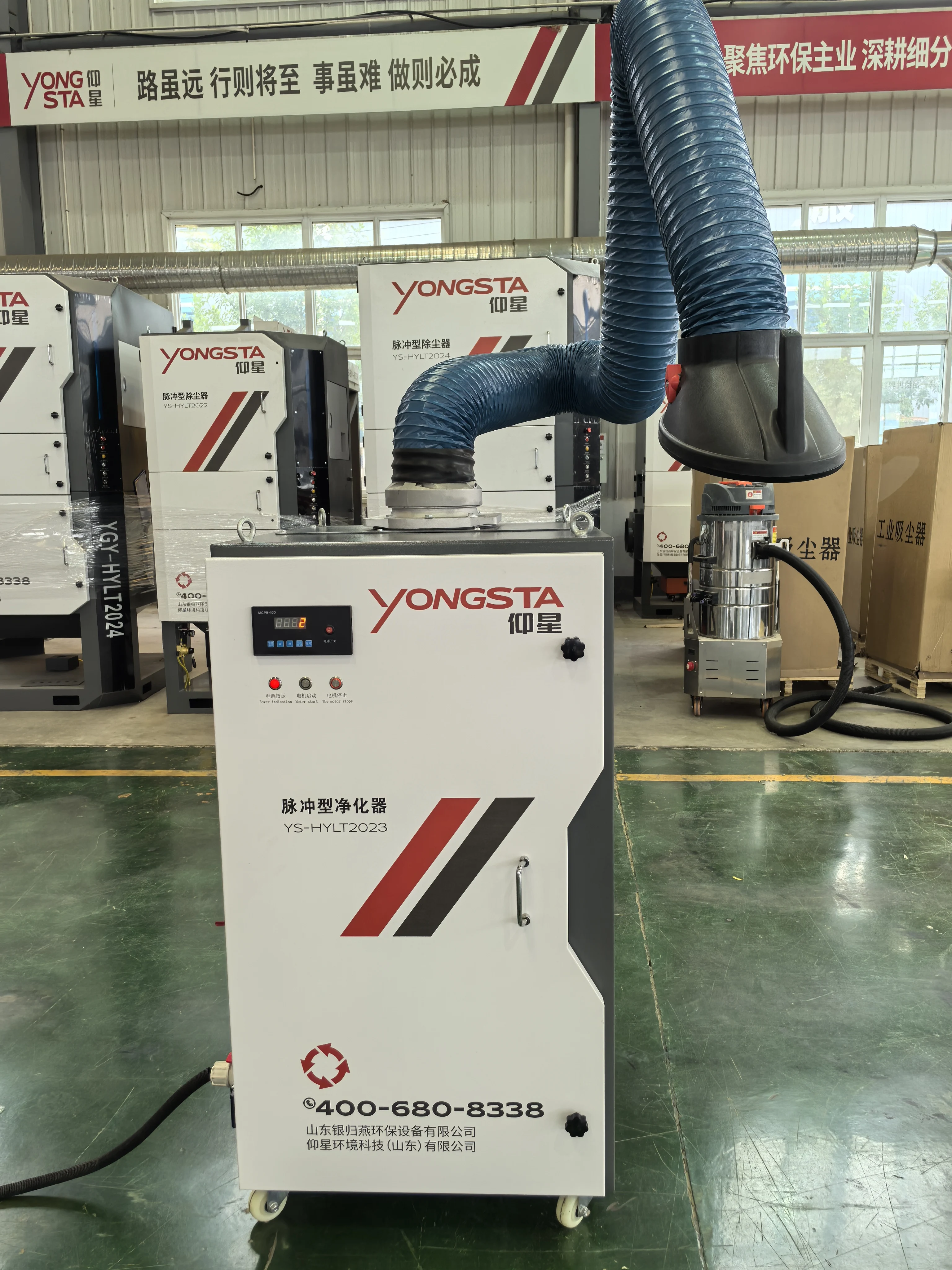 New Factory Industrial Portable Dust Collector Welding Fume Extractor Purifier 99.9% Efficiency Carbon Steel Pulse Cleaning 2000