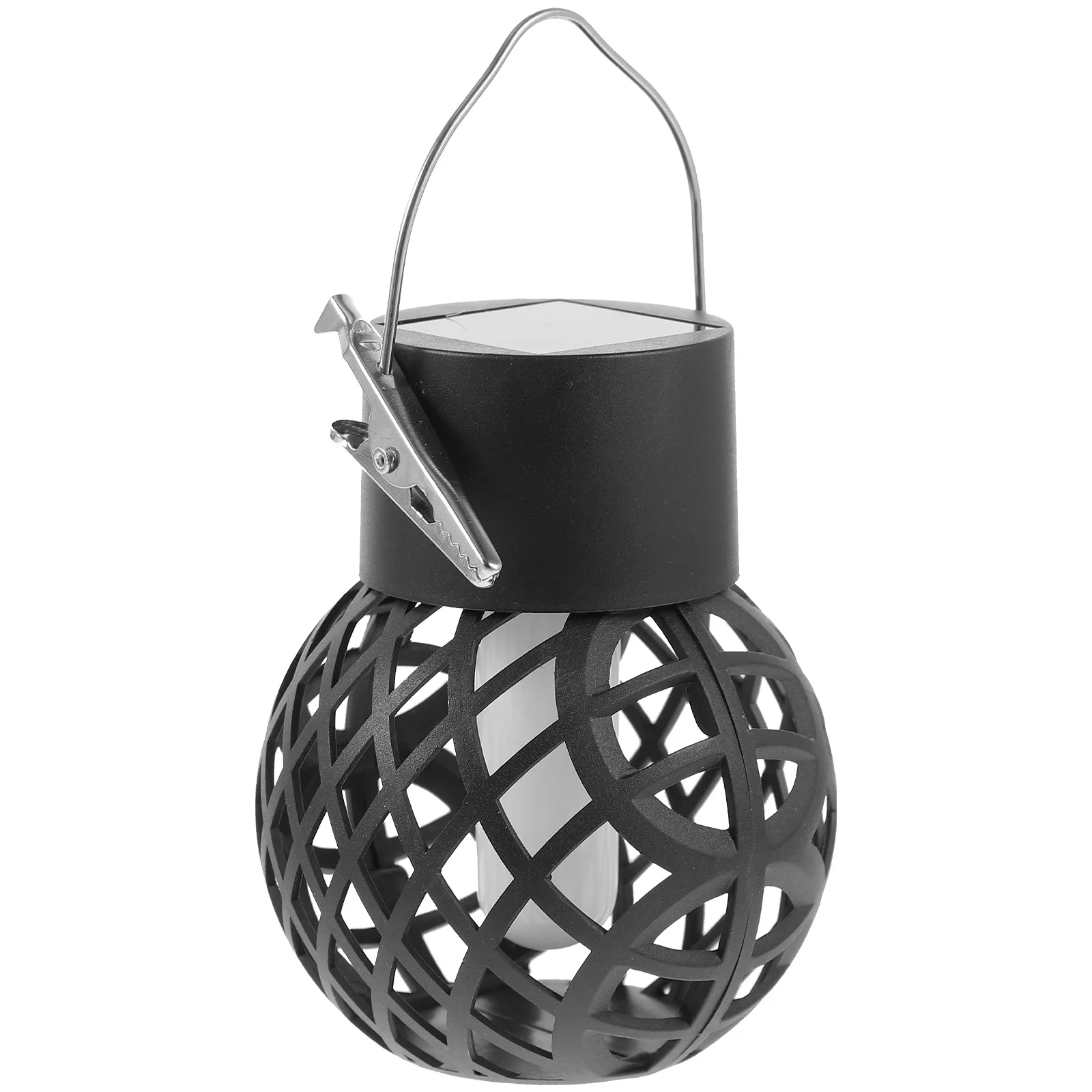 مصباح خيمة LED يعمل بالطاقة الشمسية مع 7 ألوان و3 أوضاع فانوس حديد مطاوع محمول للتخييم في الهواء الطلق والمشي لمسافات طويلة والإضاءة في حالات الطوارئ #5