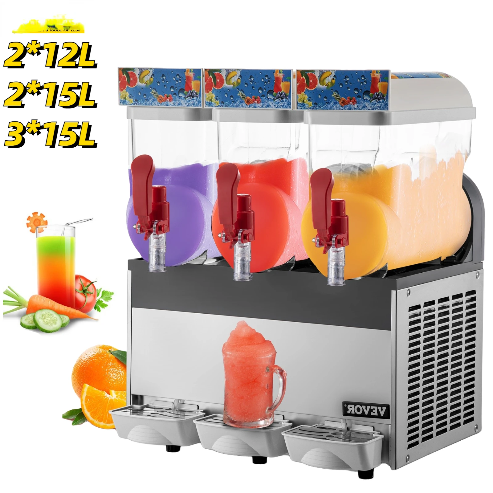 

24L 30L 45L Commercial Slushie Machine Slushy Maker Frozen Drink Dispenser Juice Smoothie Vending Machine for Bar