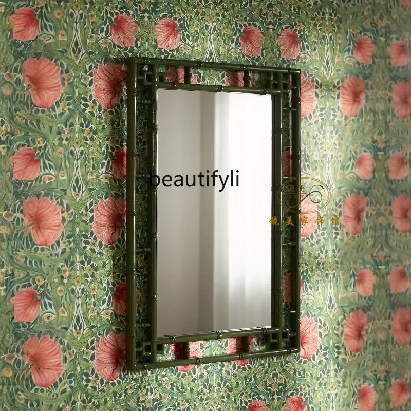 

A50 European creative, decorative mirror French wall hanging, artistic bathroom mirror American direction makeup mirror wall han