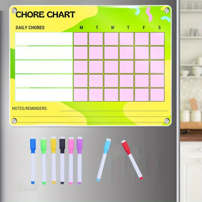 

Акриловая доска для планирования и поощрений 12x16, магнитная поверхность для сухого стирания, таблица заданий, легкая, но прочная