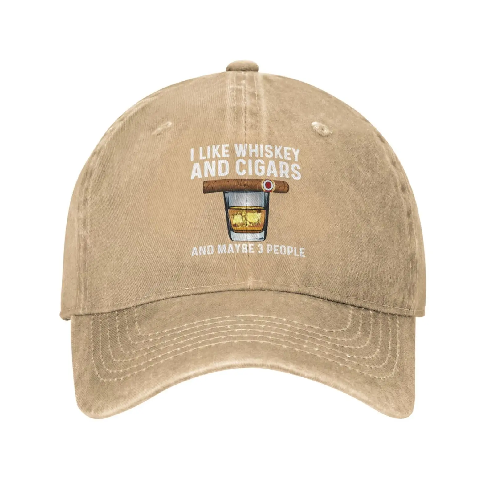 I Like Whiskey and Cigars and Maybe 3 People Hat Women Baseball Cap Headwear Unisex Style Outdoor Activities Hats