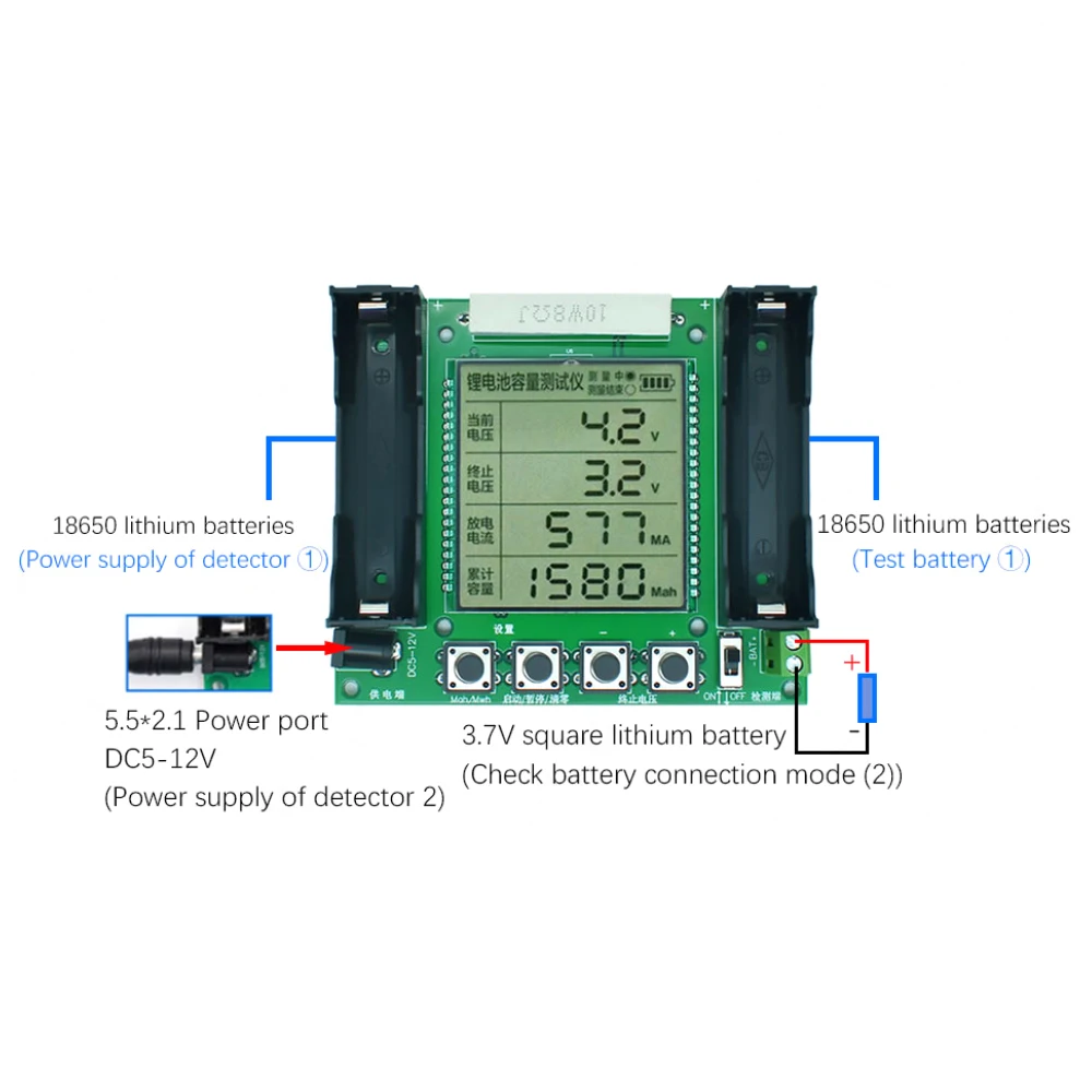 XH-M239 batteria al litio 18650 modulo Tester di capacità reale MaH/mwH misurazione digitale Monitor ad alta precisione DC 5V-12V