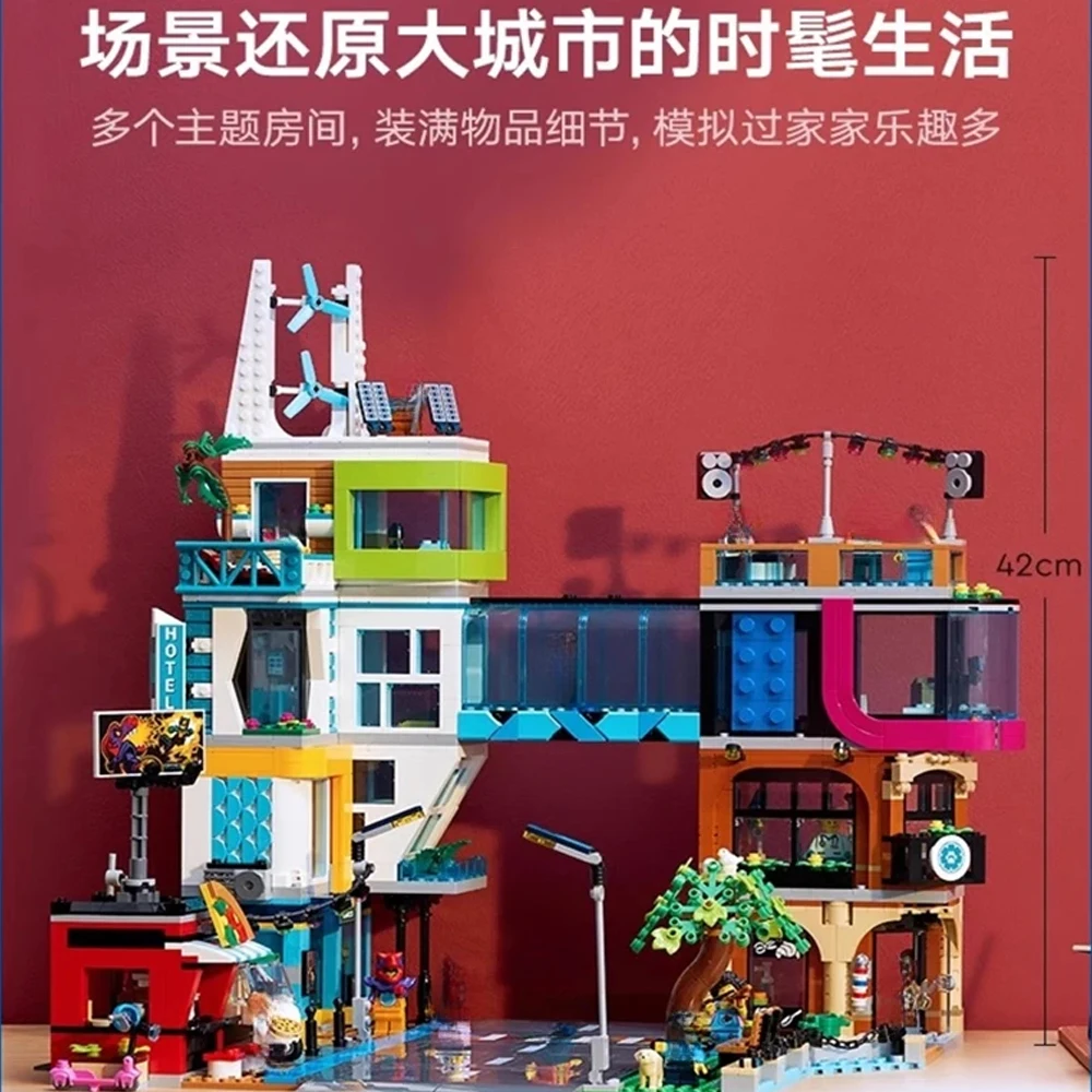

2025 new luxury street view puzzle difficult assembly building blocks street boys and girls toys