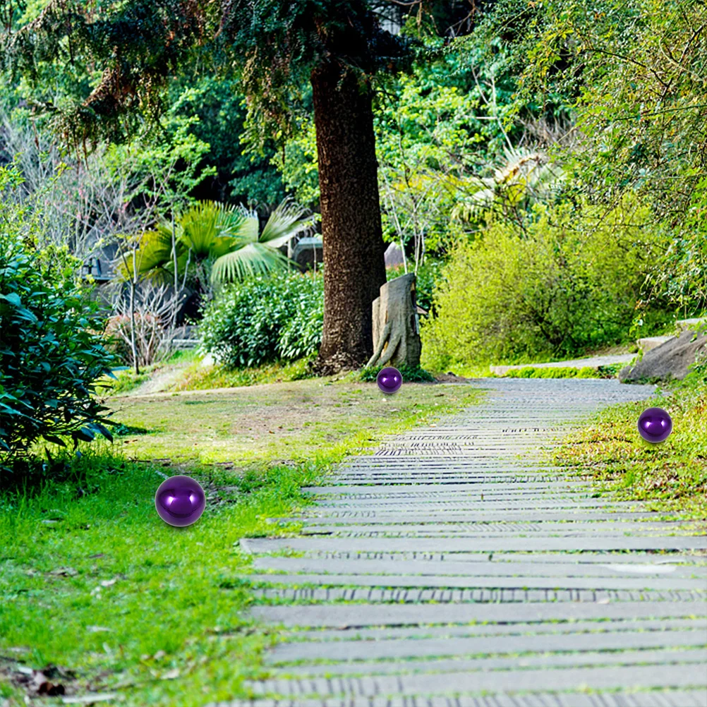 

2 шт., зеркало из нержавеющей стали, блестящий декор для сада, двора, уличное светоотражающее зеркало для наблюдения, патио, сфера для наблюдения