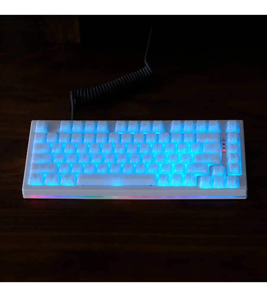 Ray semi-transparent keycap ABS two-color customized original high-quality Wooting/made68 wireless mechanical keyboard