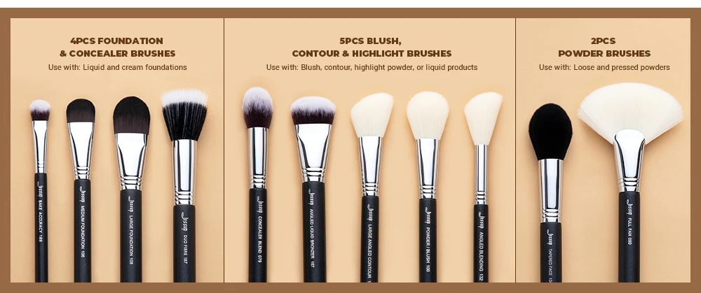 Jessup Makeup Brushes Set Professional 35pcs Premium Synthetic Labeled Make up Brush for Foundation Eyeshadow Concealer Contour