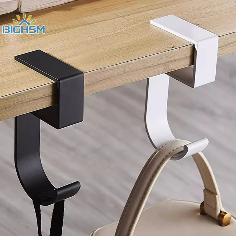 5 Shaped Table Edge Hook Student Desk Side Hanging Bag Removable Office Handbag Holders Table Hooks Office Desk Organizer