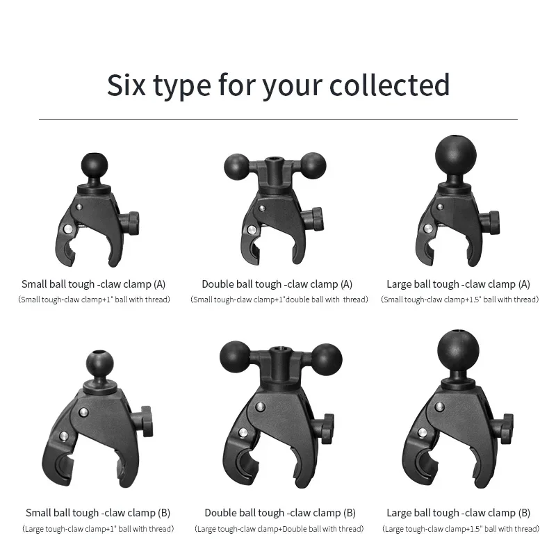 車両用丸型チューブ タフクロー クイックリリース クランプベース 1インチボールヘッド付き 1インチ～1.97インチ丸型チューブ対応 メーカー