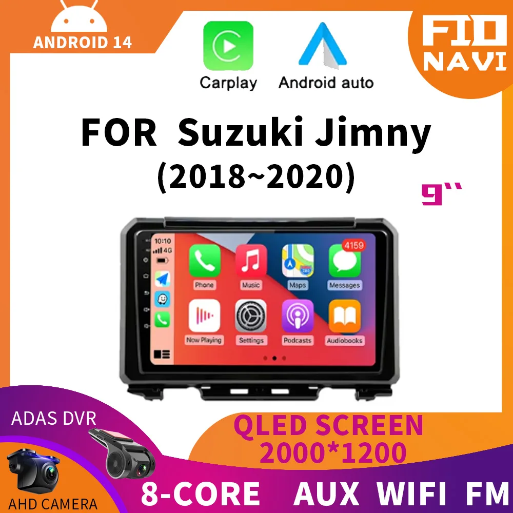 

Android 14 For Suzuki Jimny 2018 2019 2020 Car Radio Bluetooth Player Carplay Multimedia Automotivo GPS Stereo Auto RDS 2Din 4G