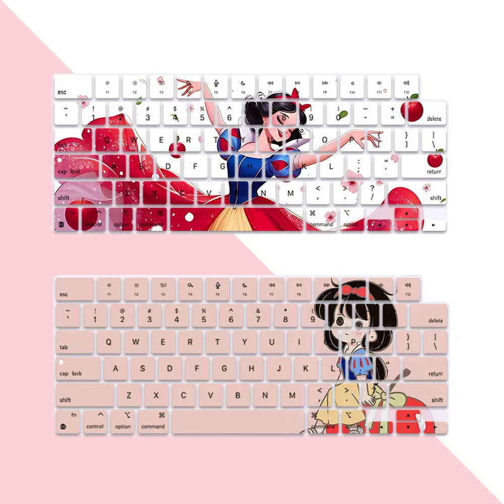 

Snow Whites US Layout Soft Silicone Keyboard Cover for Macbook pro 14 M1 M2 M3 A2442 A2485 A2779 A2780 Air M2 M3 A2681 A2941