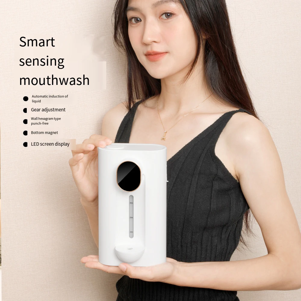 Xiaomi Inductieve Mondwater Dispenser Draadloze Slimme Magnetische Basis Led Scherm Muur Gemonteerde Automatische Mond Krijgen 2 Kopjes