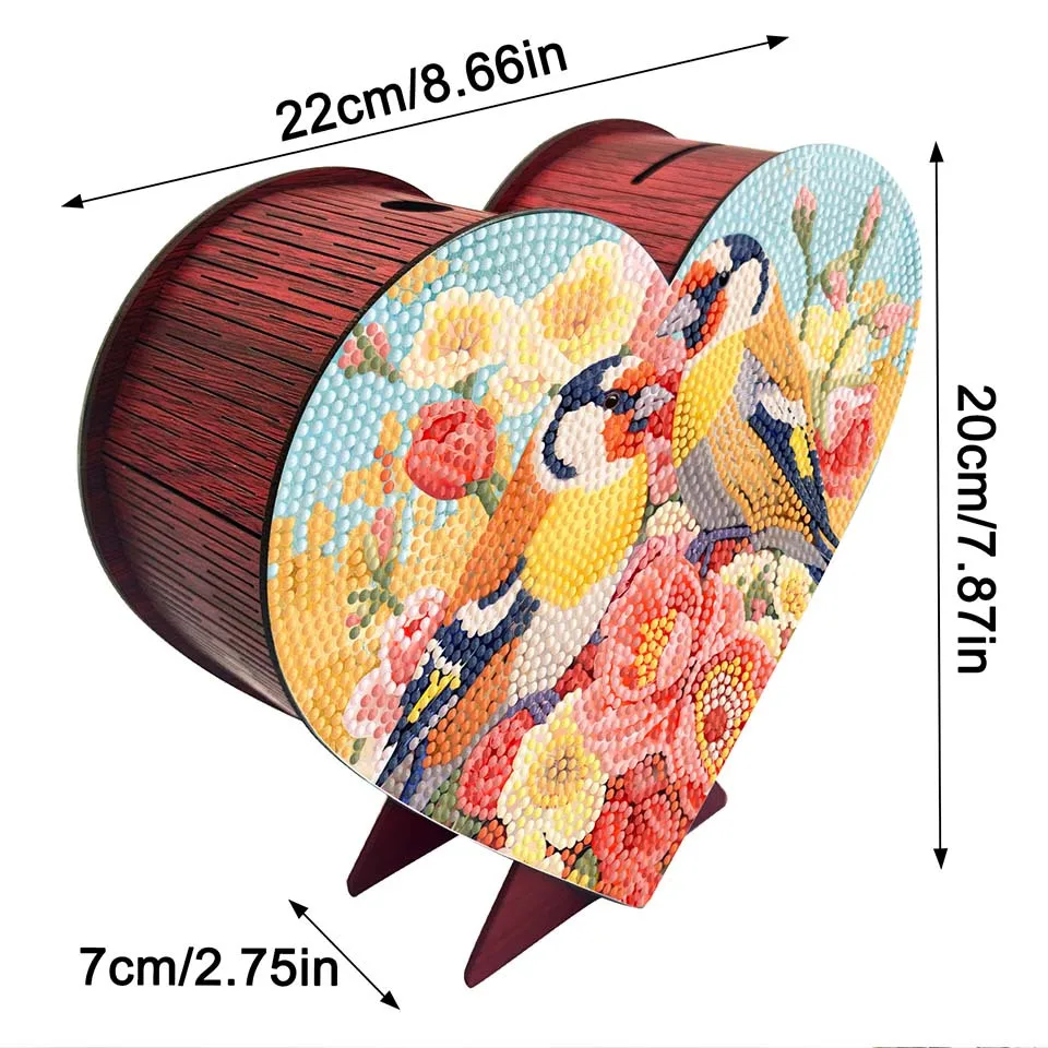 Bird saving pot Coin bill money box Diamond Painting Kits for Adults gift DIY Crystal Rhinestone Art Craft Decor Supplies craft