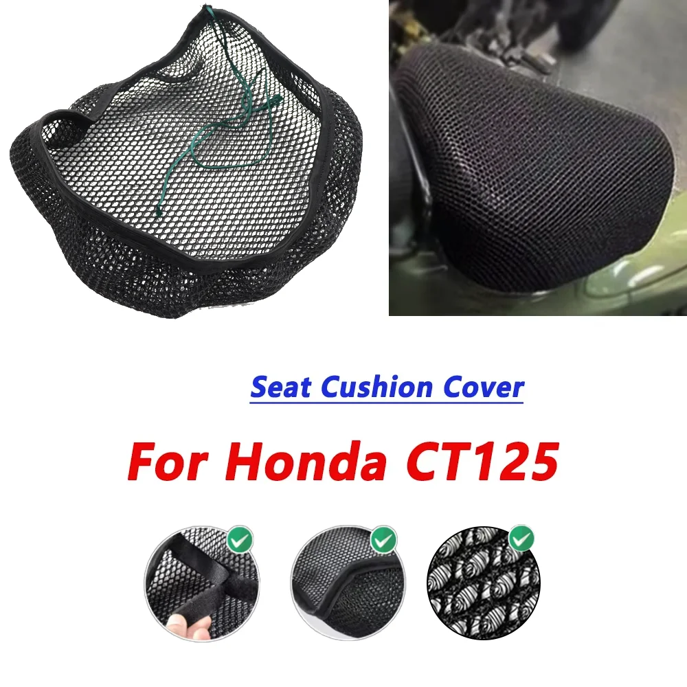 

For Honda CT125 CT 125 Motorcycle Seat Sunscreen Mesh Cushion Cover Thermal Insulation Honeycomb Seat Cushion Cover