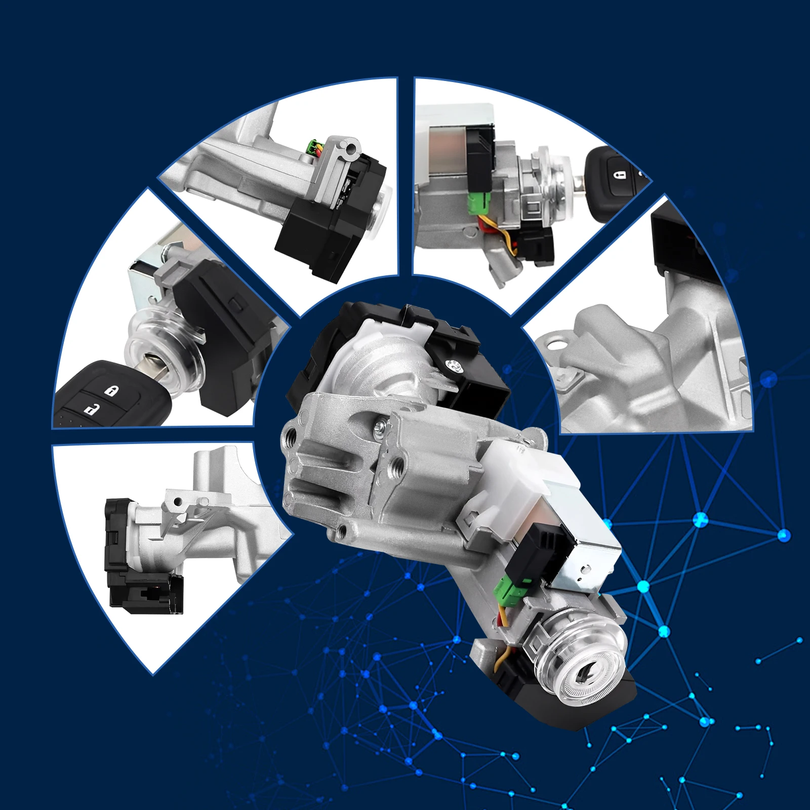 مفتاح اسطوانة قفل الإشعال، قفل الإشعال مع مفتاحين عن بعد لهوندا أكورد 2013 2014 2015 2016 2017 2.0L 2.4L 3.5L