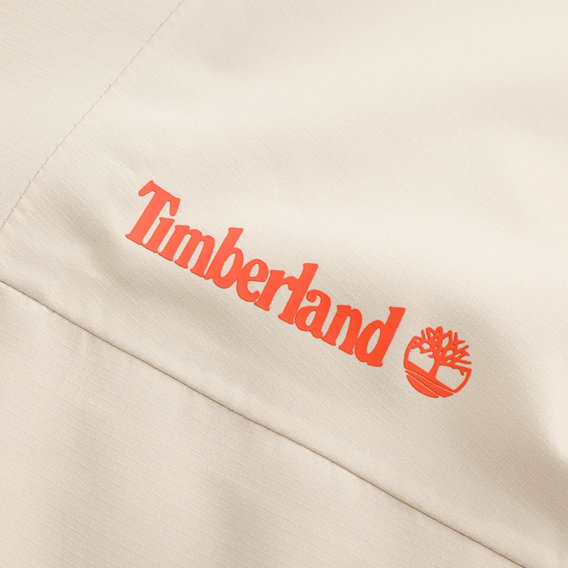 سترة/معطف رجالي من Timberland مصنوع منسوج بغطاء للرأس رفيع للتدريب على الجري A41Sfefl