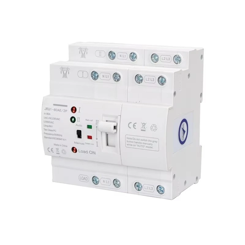 DC AC ATS Automatic Transfer Switch 63A 100A 110V 220V 230V 2P  Three Solar Dual Power Changeover Transfer Switch