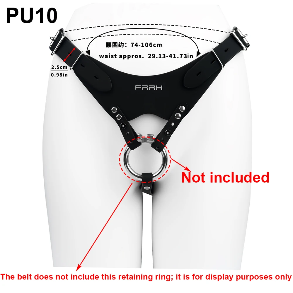 NSFU Black/Red Male Chastity Belt PU Material Cock Lock Assisted Restraint T-Pants Harness Sexy Accessories Sex Toy For Men 18+ - view 3
