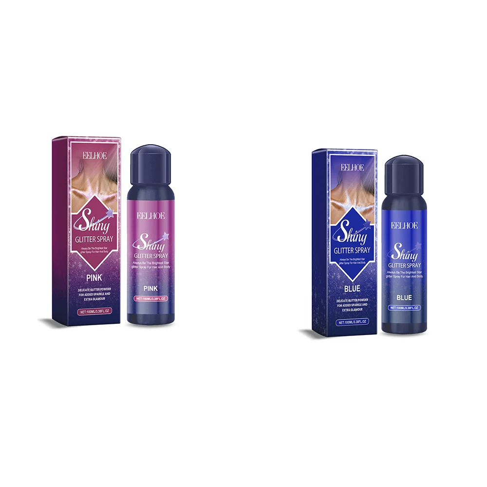 สเปรย์กลิตเตอร์หลากสีสัน - ไฮไลท์ผิวกายและไหปลาร้า ชิมเมอร์ ผงเพิ่มความกระจ่างใสให้ผิว เหมาะสำหรับการแต่งหน้าในงานเทศกาล