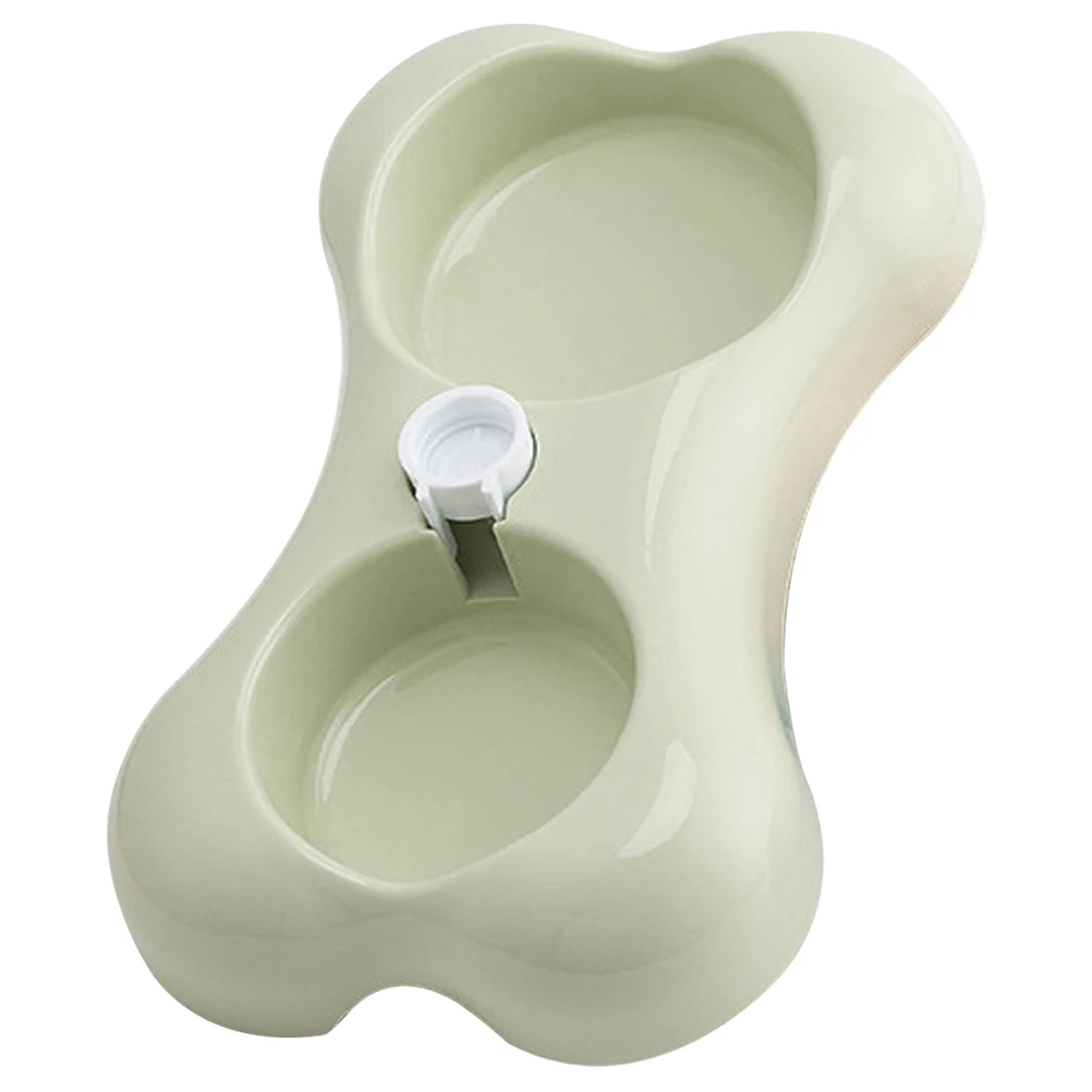 

Double Bowls Pet Bowl Cat Water Bowl Dog Feeder Plastic Food Holder Anti-Slip Pet Dishes Puppy Water Fountain Moderate Capacity