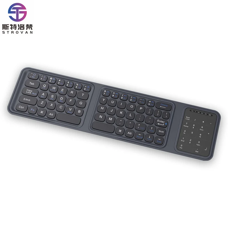 접이식 키보드 풀 사이즈 접이식 키보드 숫자 키패드가 있는 접이식 아제르티 키보드