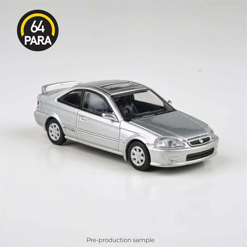 

Предпродажа Para64 1:64 1999 Civic Si EM1 Silver Collection Миниатюрная литая под давлением металлическая модель автомобиля