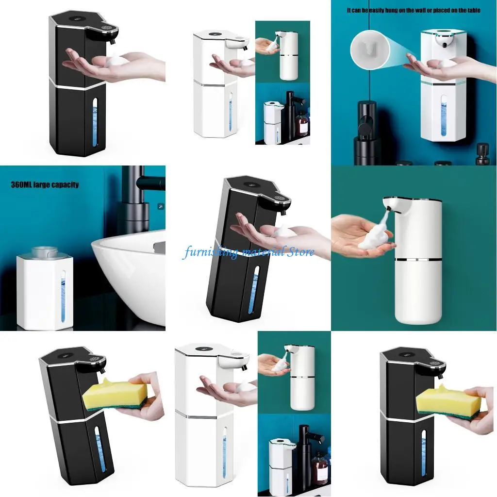 

Y5GD Automatic Contactless Bathroom Soap Dispenser with Sensors Large Capacity Wall Mounted Designing for Home Office Health