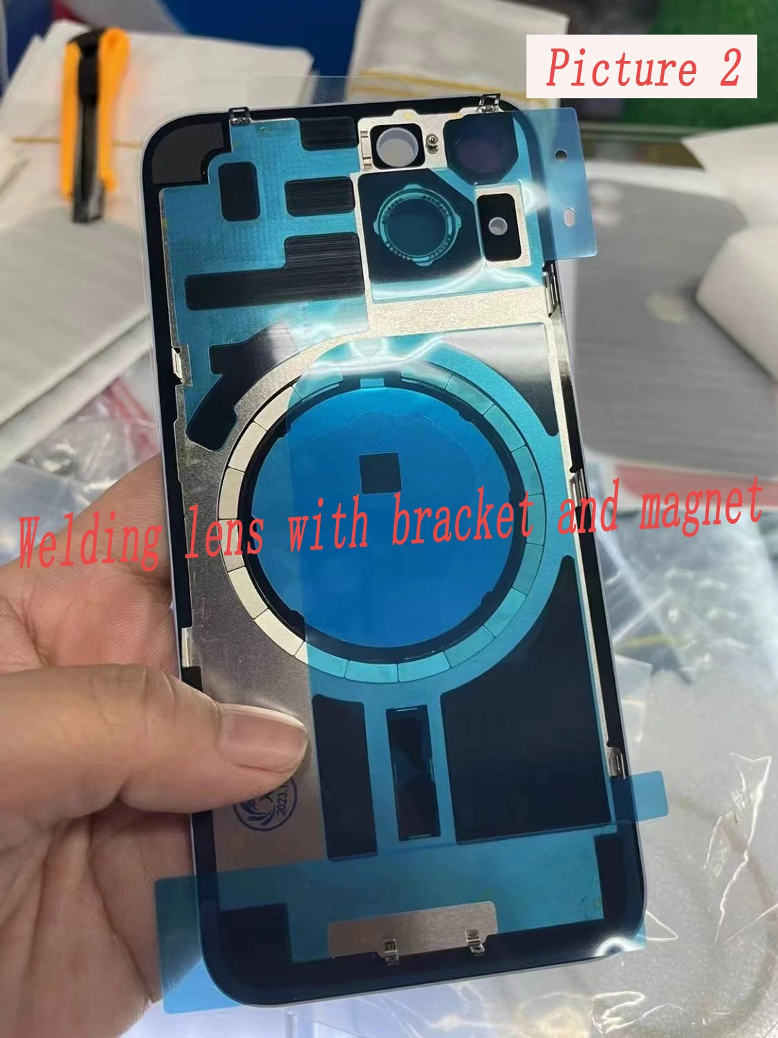 5pcs Unibody Back Glass (Big Camera Hole) For iPhone 14 15 15+ 15Max Battery Cover Rear Door Housing Glass replace