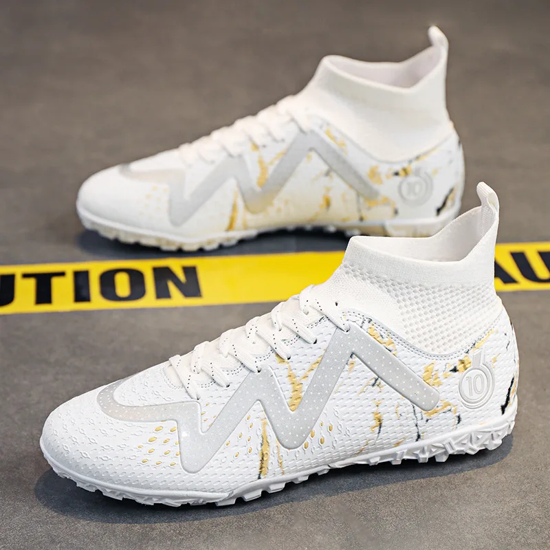 New Kids Professional Football Boots TF/FG Boys Soccer Shoes Unisex Ankle Match Sports Shoes Non-Slip Comfortable Sneakers