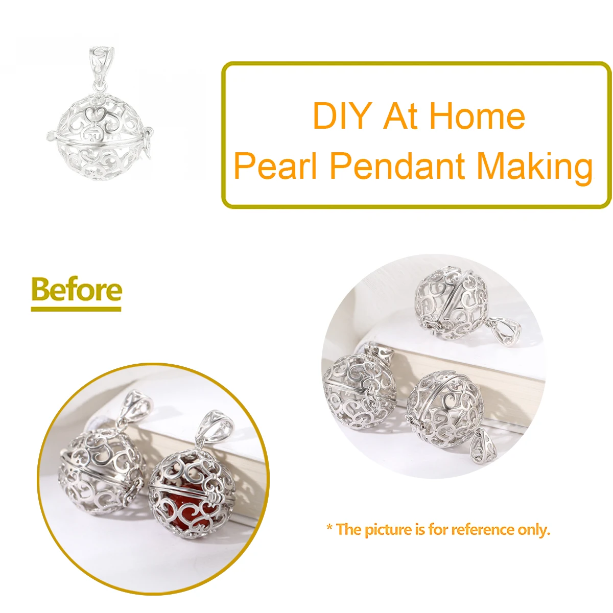 925 Sterling Silver Ball Pendants Cage Handmade Cage Pendant Finding hold 5mm-15mm ball or Pearl for DIY Jewelry Making Craft