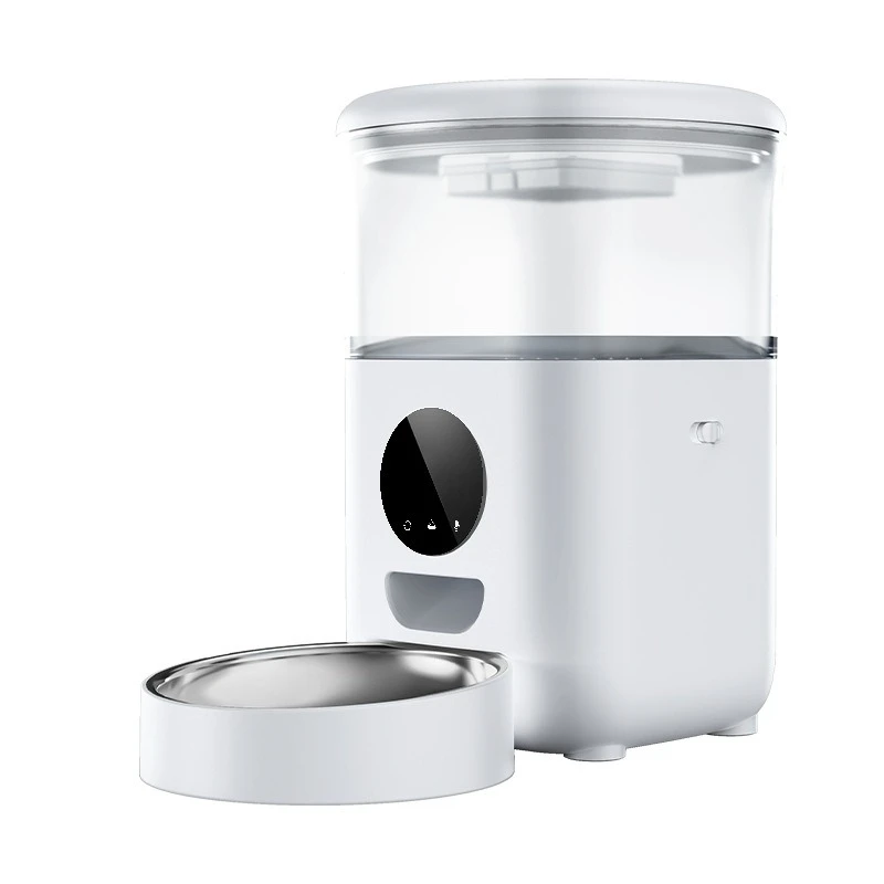

4L Pet Feeder Smart Button Dog Cat Feeding Bowl Timed Quantitative Feeder
