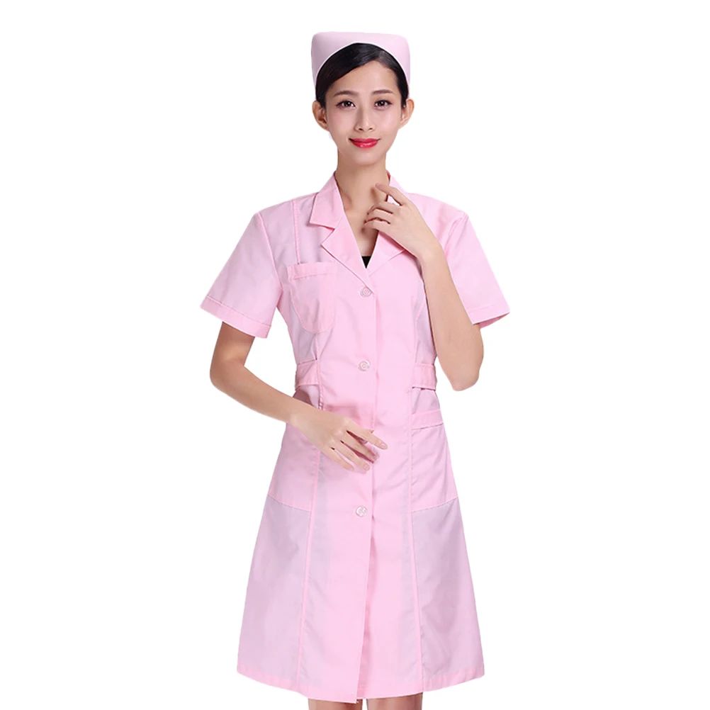 

Nurse Uniform Doctor Beautician Coat Beautician Lab Hospital Apparel Cotton White Coat Lightweight Breathable