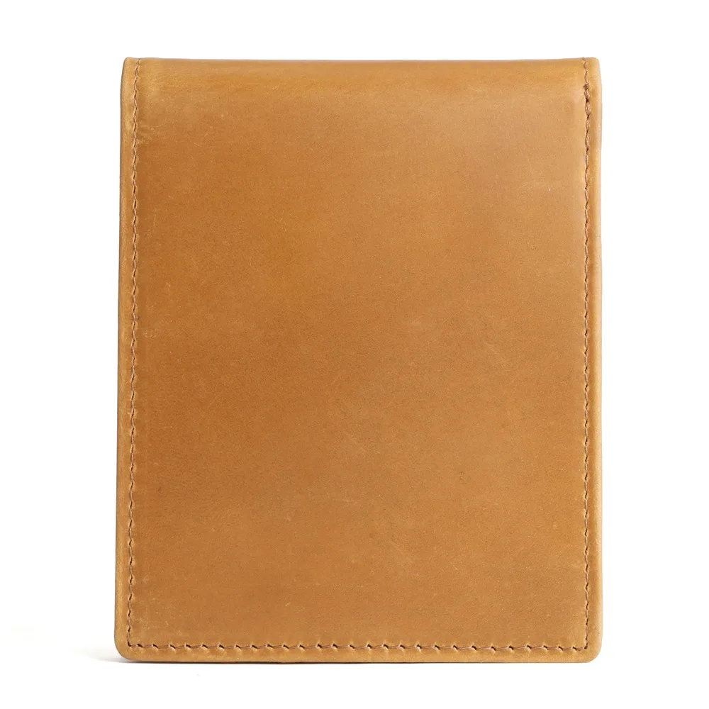 Real leather light short fashion men's wallet multi card short money clip laser engraving gift