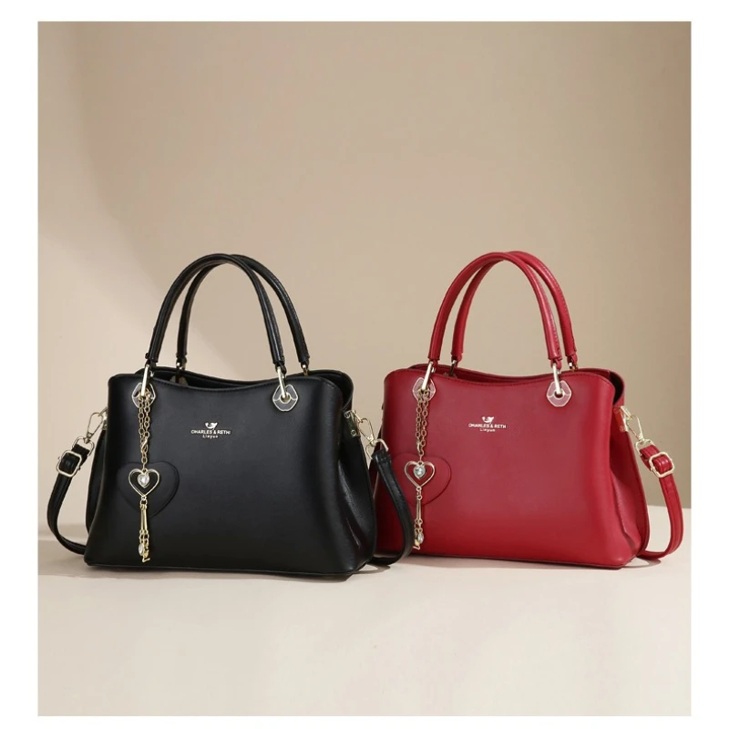 

2025 New Womens Handbags Large Capacity Mother-In-Law Mom Shoulder Bags Large Capacity Soft Leather Womens Crossbody Bags