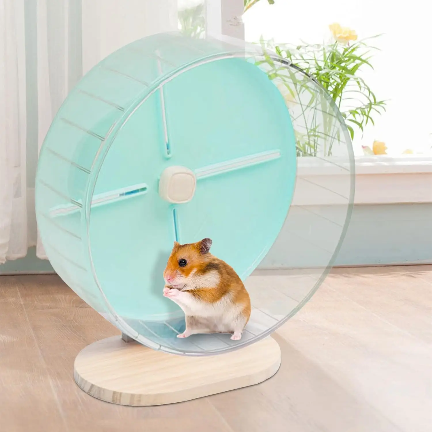 عجلة الهامستر الصامتة، 10.2 بوصة عجلة الجري الهامستر السورية الهادئة المضادة للانزلاق وحامل قابل للتعديل لجروع الجربوز