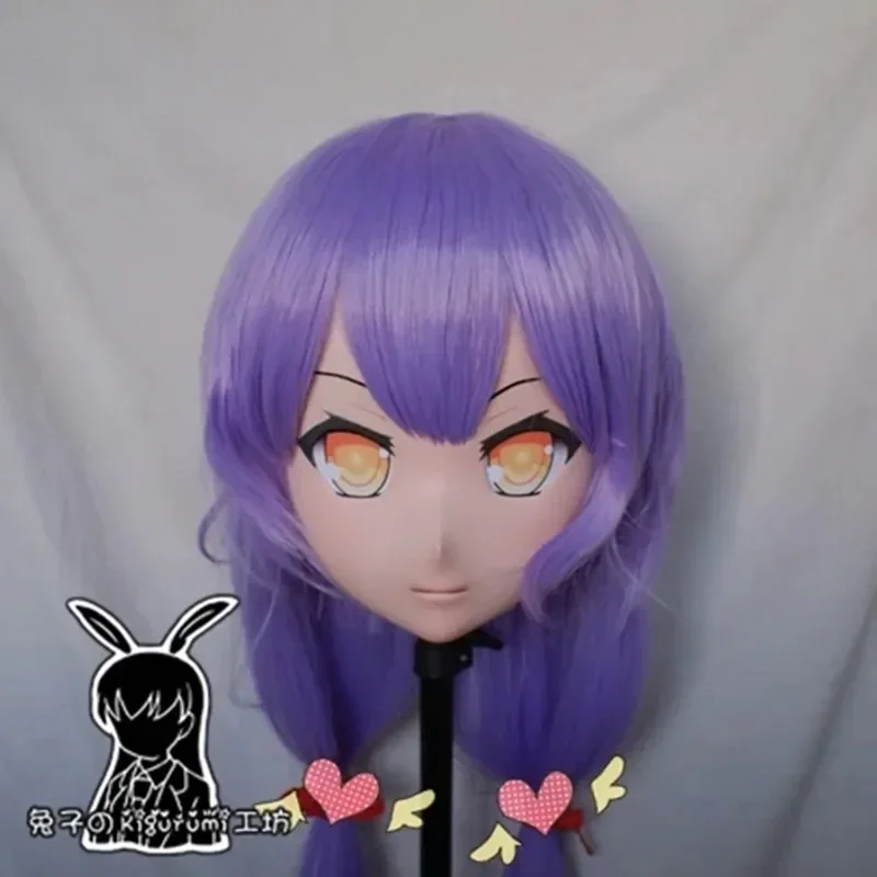 (Konijn 100) Hars Cross Jurk Mooi Meisje Hoofd Bod Pop Masker Japanse Anime Kigurumi Masker Cosplay Met Pruik