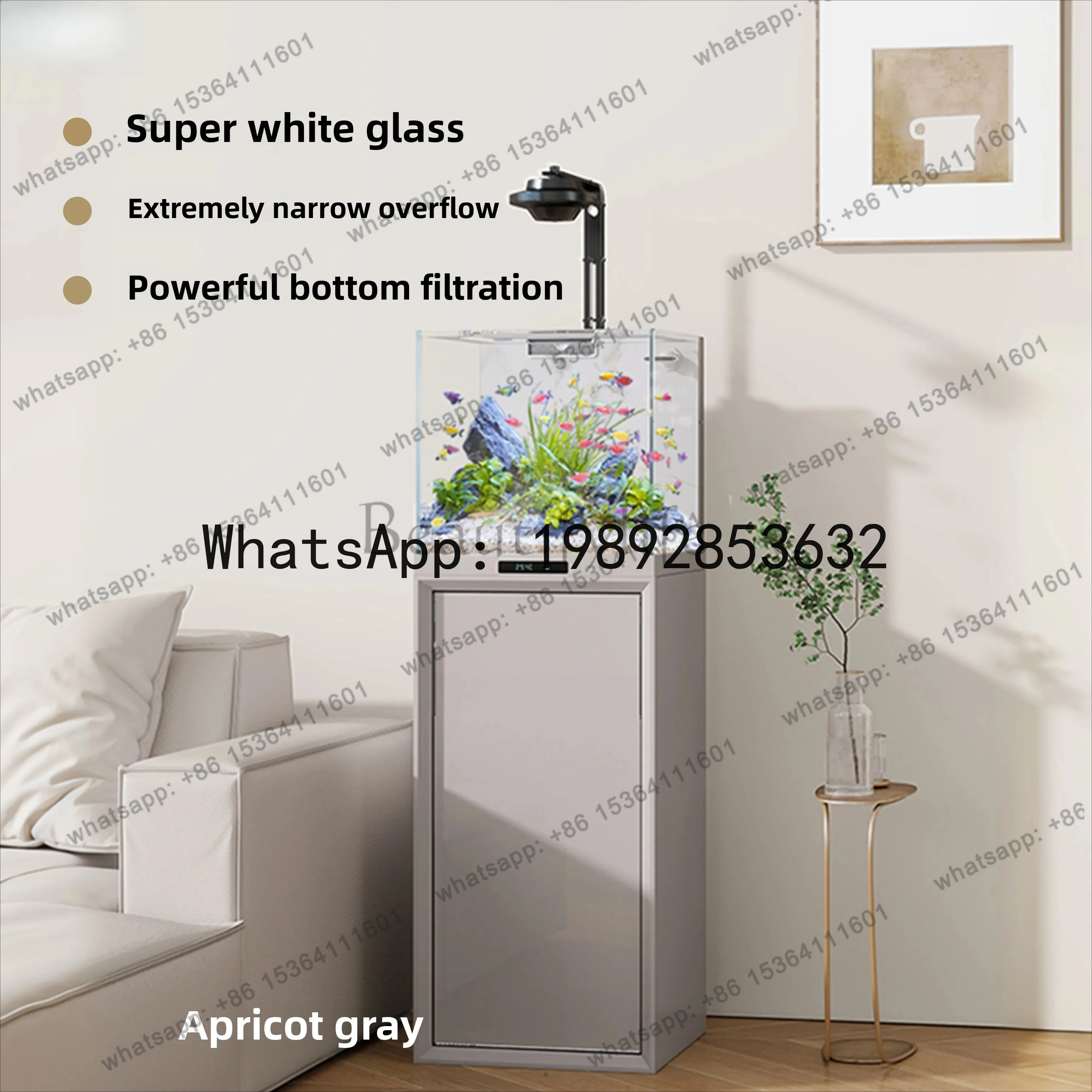 

Glass Bottom Filter Water-free Aquarium Landscaping Stream Fish Tank