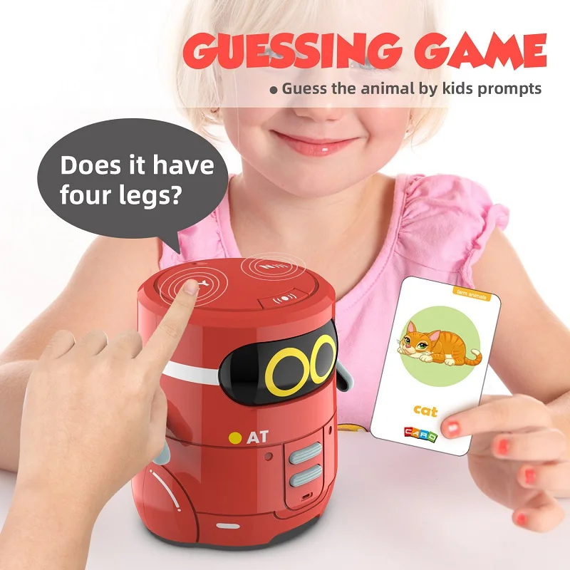 Robot inteligente AI con Sensor táctil de interacción por voz, juguete educativo de aprendizaje para niños, grabadora de mensajes de voz, desarrollo temprano