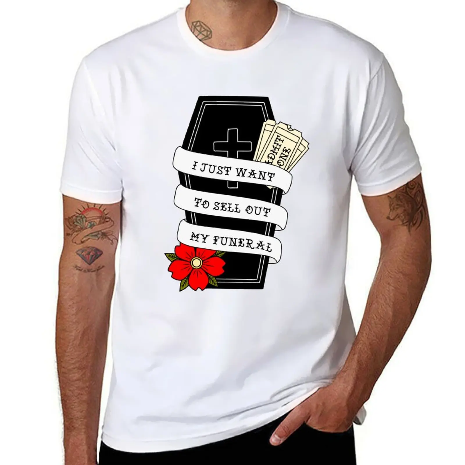 The Wonder Years I Just Want To Sell Out My Funeral T-Shirt custom shirt Personalized t-shirt outfits for men