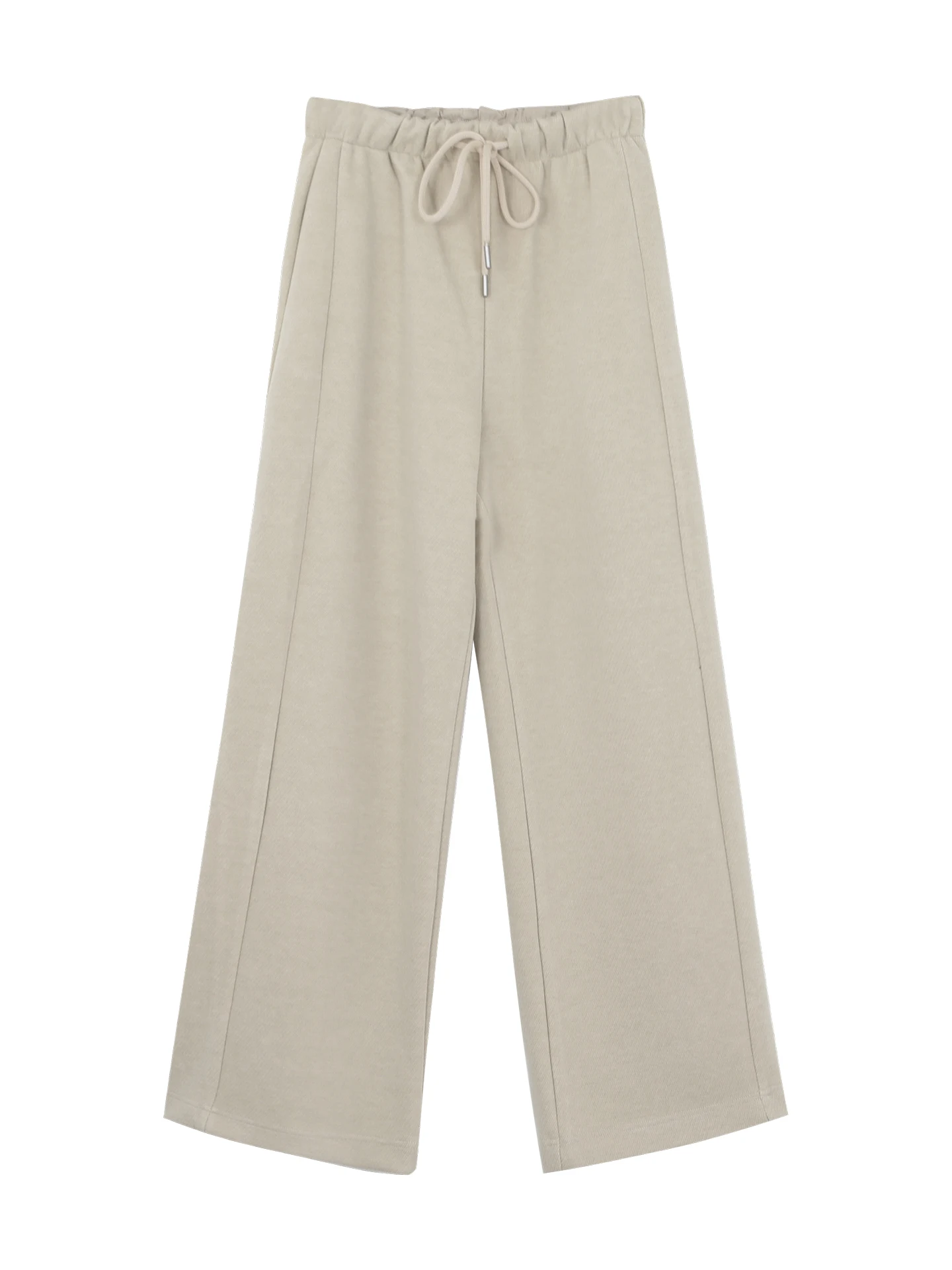 بنطلون نسائي واسع الساق بخصر مرتفع، تصميم فضفاض كاجوال مبطن بالصوف، بنطلون مستقيم الساق بأسلوب عملي من ألياف البوليستر #3