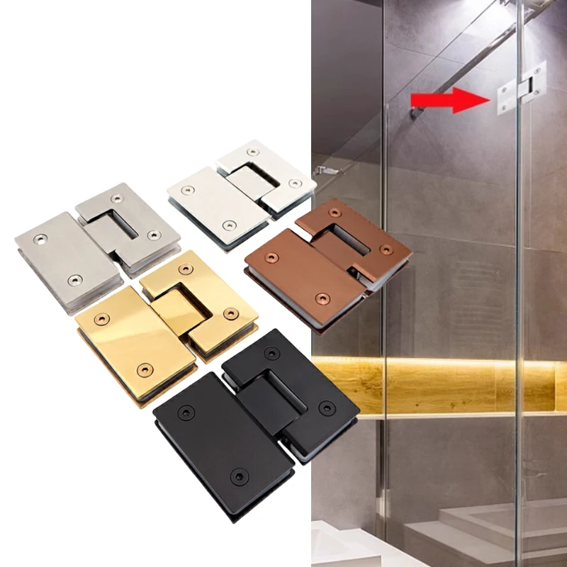 

Kensharp 180 Degree Glass To Glass Bathroom Shower Glass Door Hardware Pivot Hinge