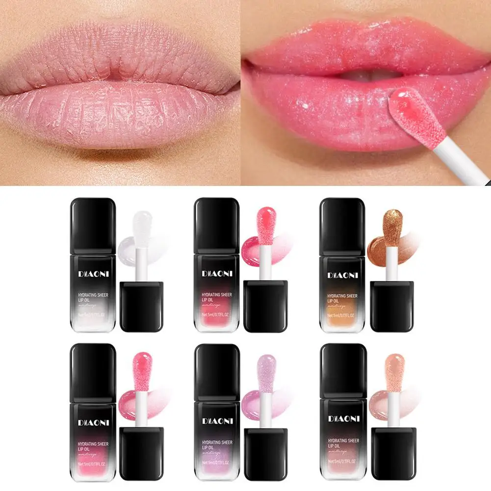 ウォーターライトガラスリップグレーズ保湿ミラーリップオイルリップキュート栄養ミニグリッターパール光沢トゥーティーモイスチャライジ E8Q4