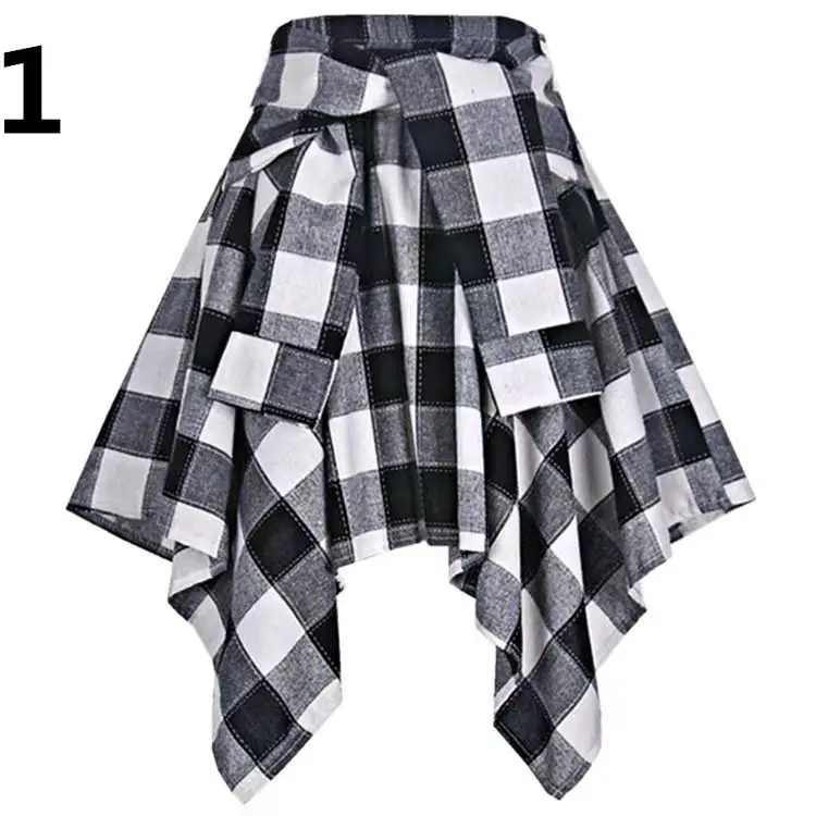 2024 Special Punk Dark Red Plaid Lace Skirt Sweet Cool Hip Slit Goth Skirt Women for Party Club Street Dress Black Dress