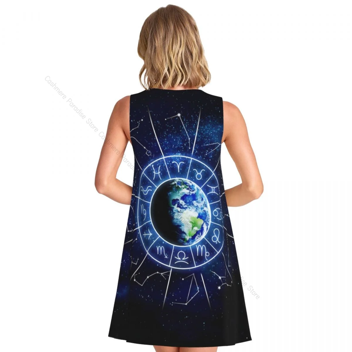 Robes d'été pour femmes, t-shirt de plage, robe d'été sans manches, terre dans l'espace ouvert, robe débardeur ample décontractée, 2025