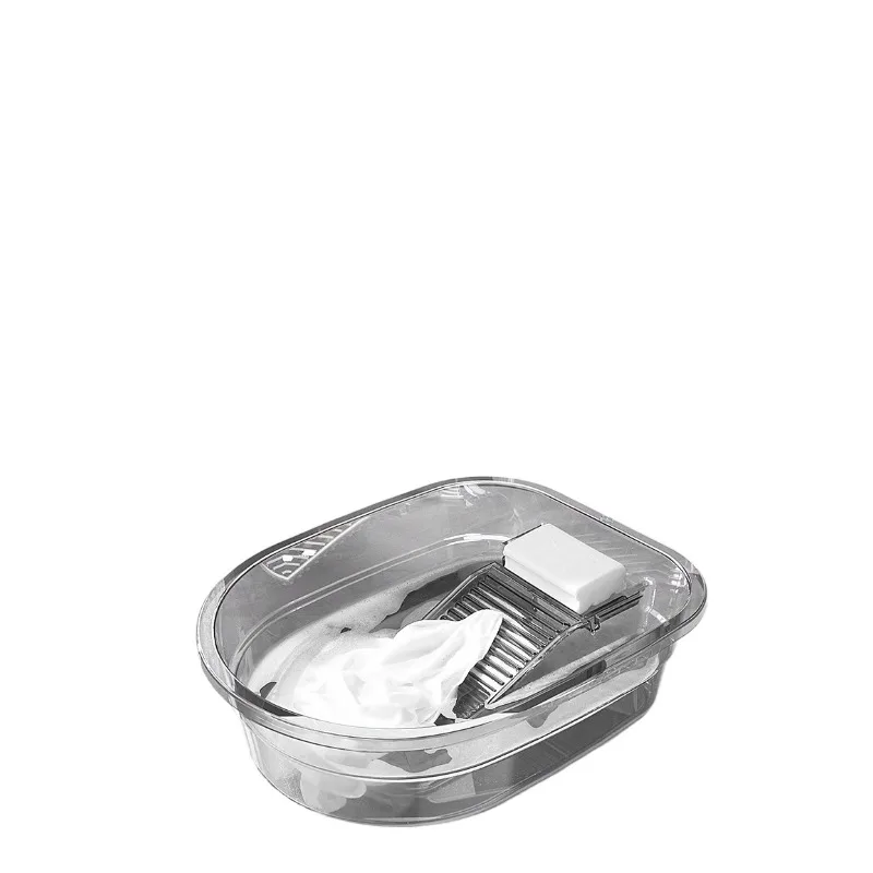 Portable Washing Basin with Built-in Washboard, Thickened Transparent Laundry Tub for Home, Dorm, Baby Clothes Hand Washing