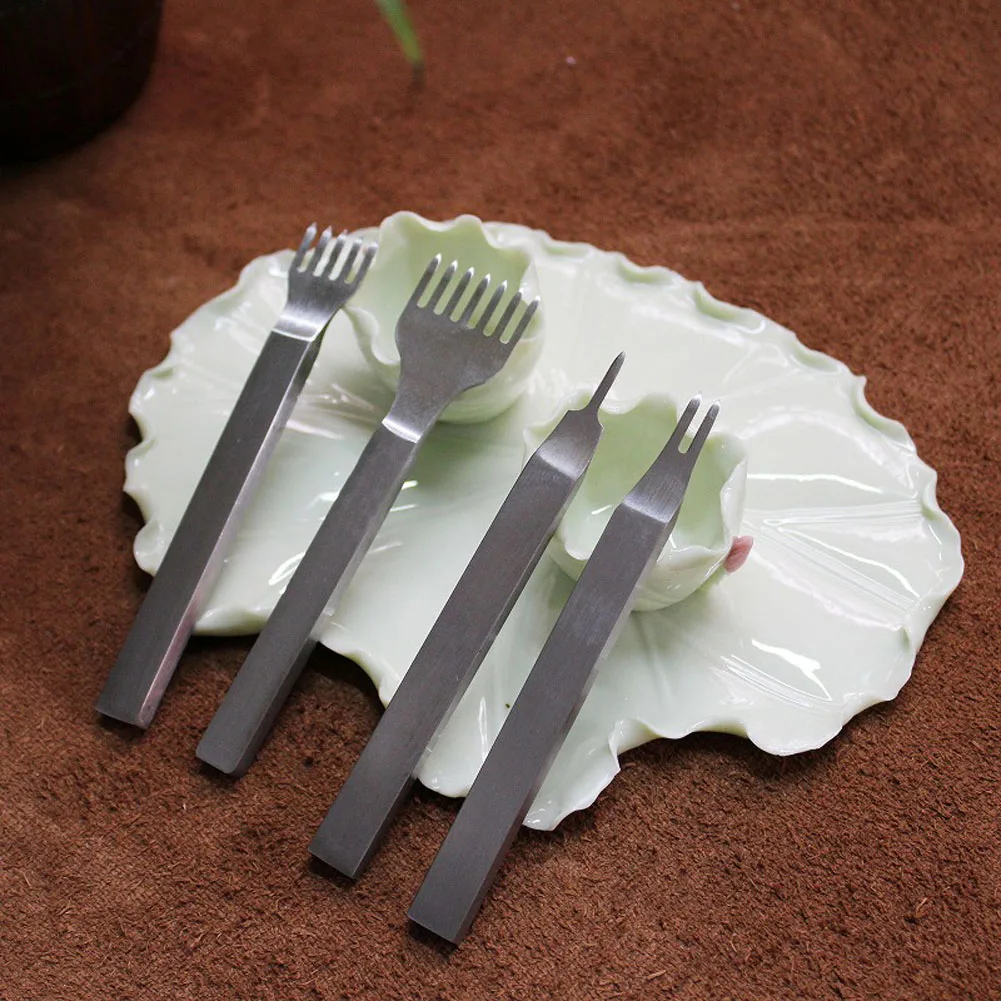 3/4/5/6 مللي متر لتقوم بها بنفسك الجلود الحرفية اللكم ثقب أدوات 1 + 2 + 4 + 6 الشق الجلود خياطة الخياطة اللكمات ل محفظة حزام ثقب الناخس #3