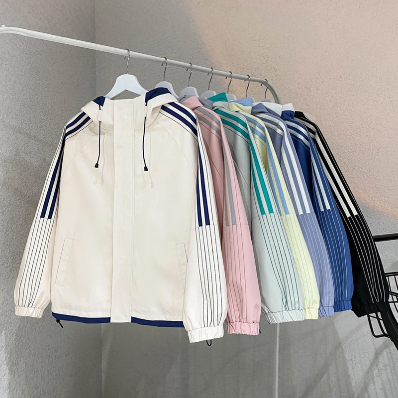 

Новая демисезонная куртка-худи с цветными вставками: модная, молодежная, из прочного полиэстера, универсальная, приталенная верхняя одежда